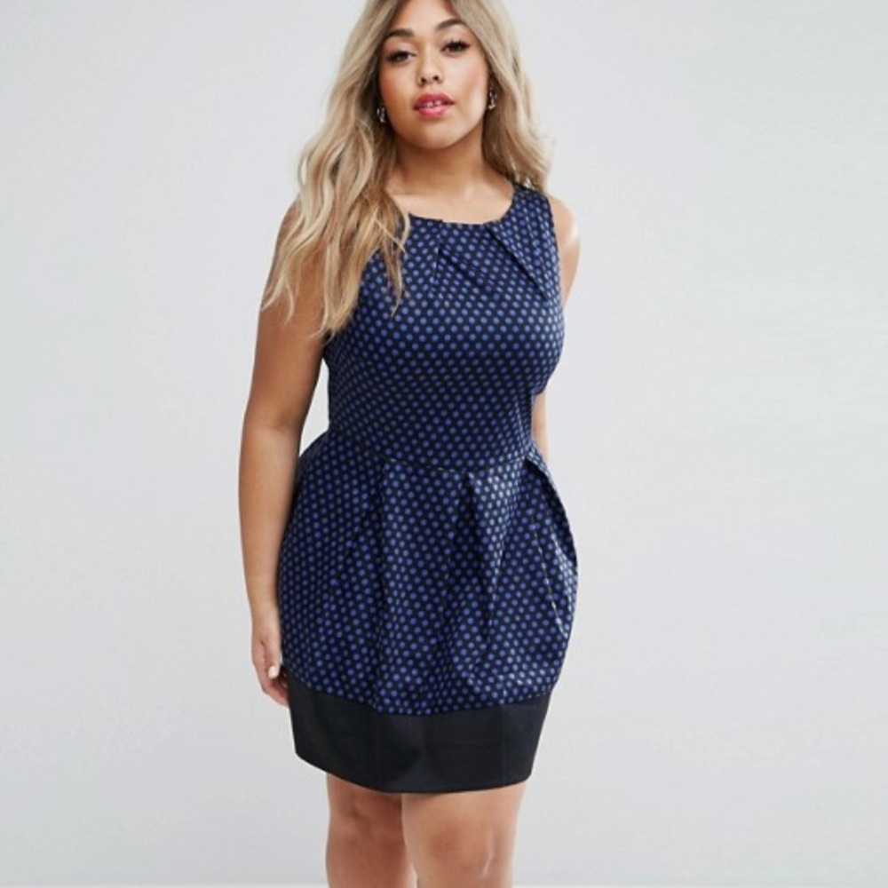NEW ASOS Closet Plus Polka Dot Skater Dress